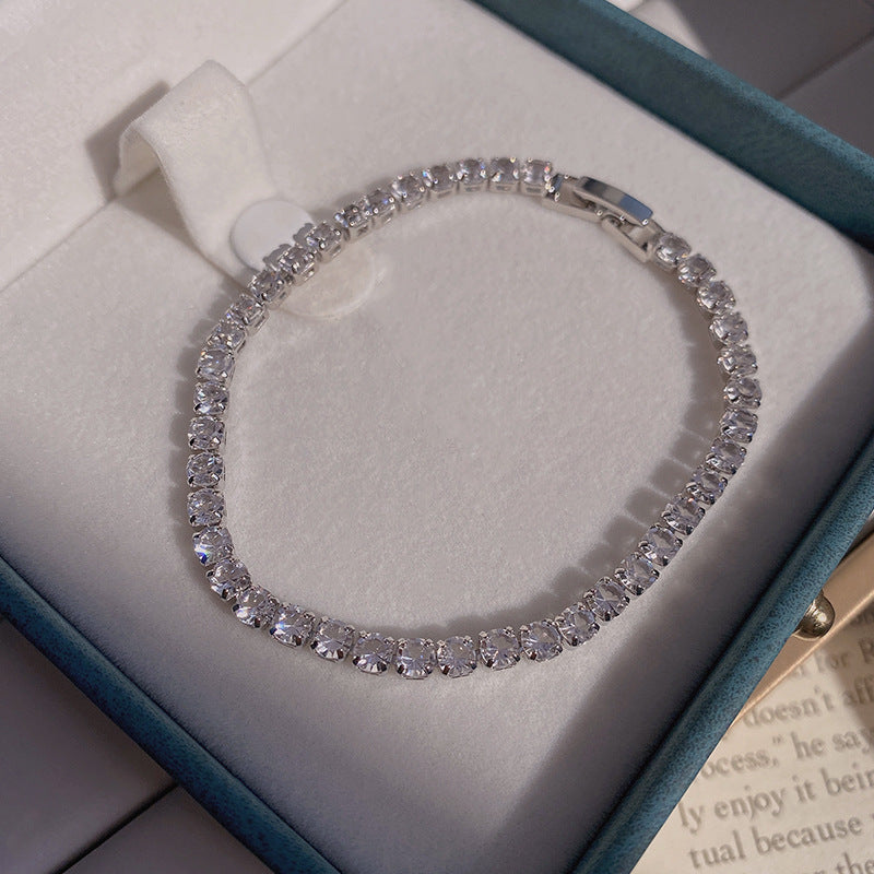 Wholesale hip hop trendy light luxury full diamond bracelet for women